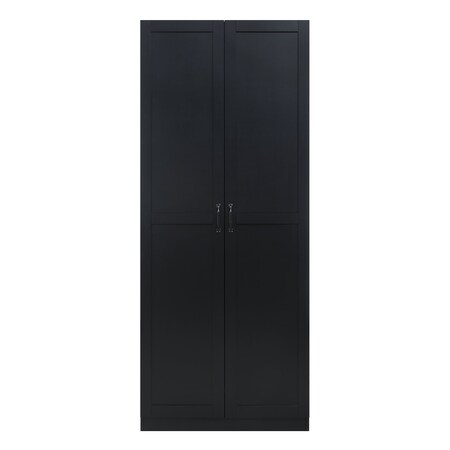 Manhattan Comfort Hopkins Storage Closet 2.0 in Black 2GLF-BK